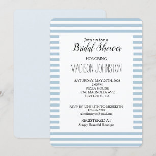 Invitation Fête des mariées Bleu Blancs