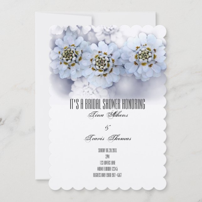 Invitation Fête des mariées Blossoms Fête Famille Amis Invité (Devant)