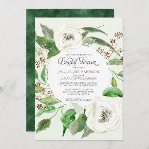 Invitation Fête des mariées BOHO Eucalyptus Rose de feuillage