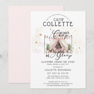 Invitation Fête des mariées Boho Glamping Sous Les Étoiles