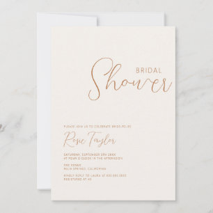 Invitation Fête des mariées Boho minimale