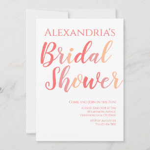 Invitation Fête des mariées Boho Typography Party