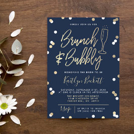 Invitation Fête des mariées Brunch & Bubbly Confetti