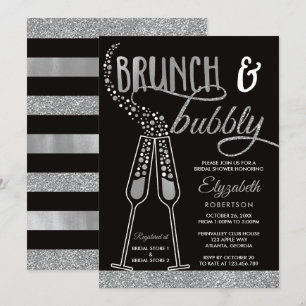 Invitation Fête des mariées Brunch & Bubbly, Faux 