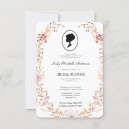 Invitation Fête des mariées Budget beige fleur sauvage Bridge