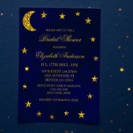 Invitation Fête des mariées céleste du ciel nocturne