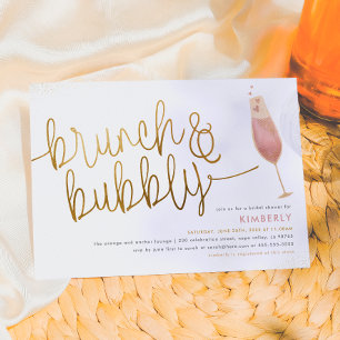Invitation Fête des mariées Champagne Brunch & Bubbly Waterco