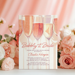 Invitation Fête des mariées champagne Bubly Blush