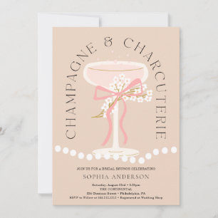 Invitation Fête des mariées Champagne et Charcuterie