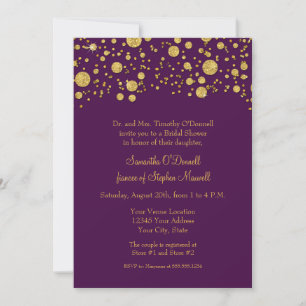 Invitation Fête des mariées Confetti Dots Parties scintillant