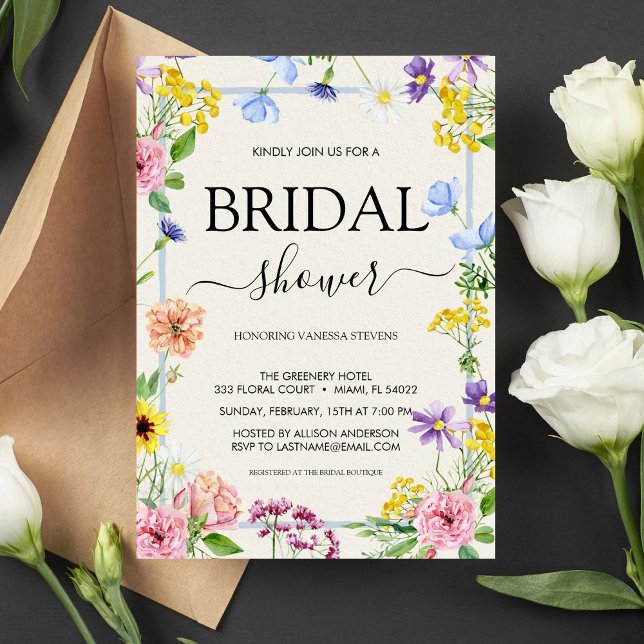 Invitation Fête des mariées couleur rose Lilac (Créateur téléchargé)