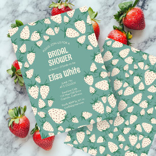 Invitation Fête des mariées CUSTOM Fraise blanche