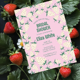 Invitation Fête des mariées CUSTOM Fraise blanche