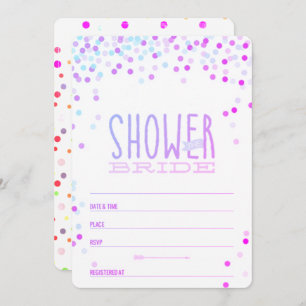 Invitation Fête des mariées Cute Confetti