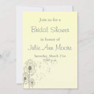 Invitation Fête des mariées Dandelions