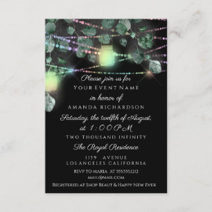 Invitation Fête des mariées d'anniversaire Jar clair noir ros