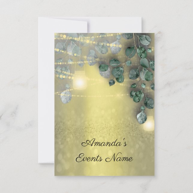 Invitation Fête des mariées d'anniversaire Jar clair rustique (Dos)