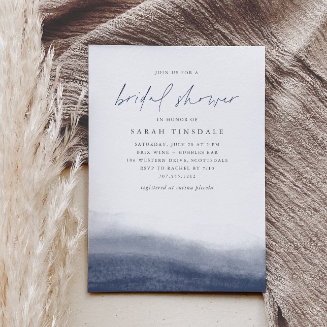 Invitation Fête des mariées d'aquarelle côtière (Créateur téléchargé)