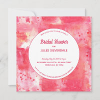 Fête des mariées d'aquarelle rose moderne Confetti