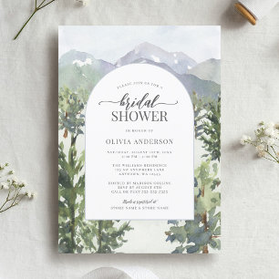 Invitation Fête des mariées d'arche de la forêt de montagne W