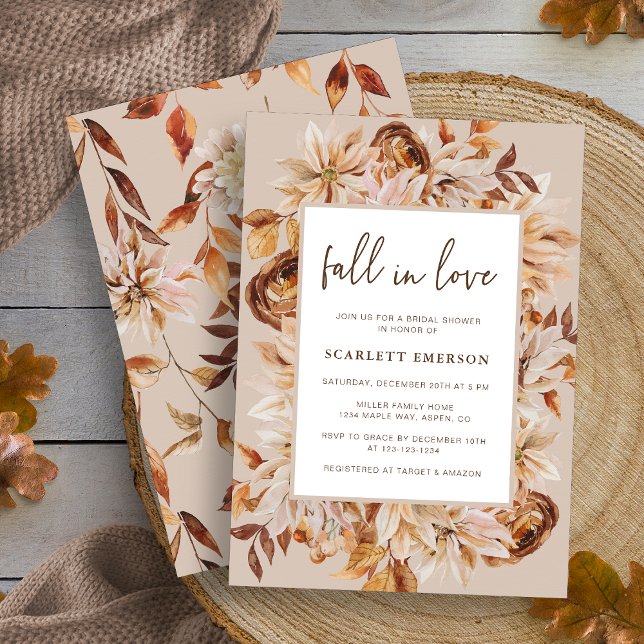 Invitation Fête des mariées d'automne (Autumn Bridal Shower Invitation
)