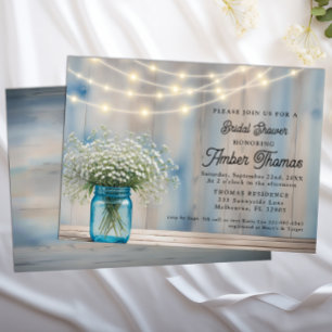 Invitation Fête des mariées de bambin rustique