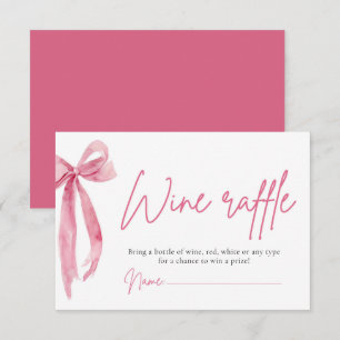 Invitation Fête des mariées de billet pour vin blanc rose