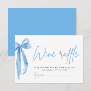 Invitation Fête des mariées de billet pour vin roulette bleu 