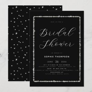 Invitation Fête des mariées de cadre de Parties scintillant D