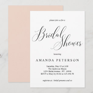 Invitation Fête des mariées de calligraphie de typographie él