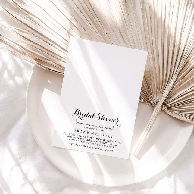 Invitation Fête des mariées de calligraphie moderne (Créateur téléchargé)