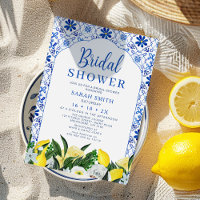 Fête des mariées de citron bleu floral