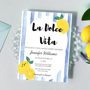Invitation Fête des mariées de citron italien Dolce Vita Dood