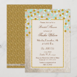 Invitation FÊTE DES MARIÉES de confetti FAUX Parties scintill