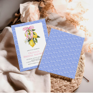 Invitation Fête des mariées de coquette citron rose