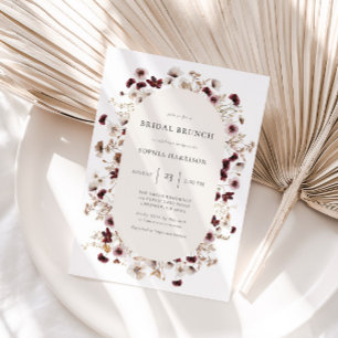 Invitation Fête des mariées de couronne Fleur sauvage de Bour