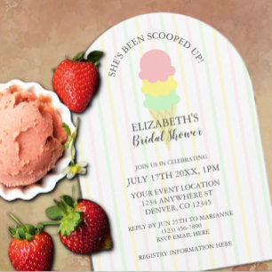 Invitation Fête des mariées de crème glacée récupérée
