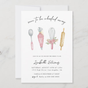 Invitation Fête des mariées de cuisson Whisking Away