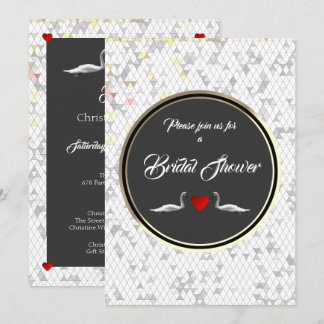 Invitation Fête des mariées de cygne Mariage romantique