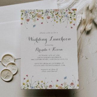 Invitation Fête des mariées de déjeuner colorée Mariage Daint