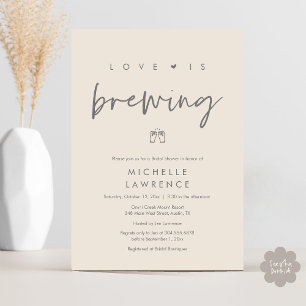 Invitation Fête des mariées de fête de la bière romantique mo