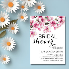 Invitation Fête des mariées de fleurs de cerisier rose Sakura