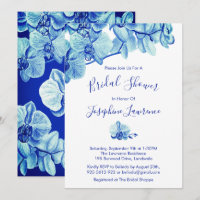 Fête des mariées de fleurs d'orchidées bleues