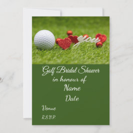 Invitation Fête des mariées de golf avec balle de golf Enregi