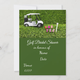 Invitation Fête des mariées de golf avec balle de golf Enregi