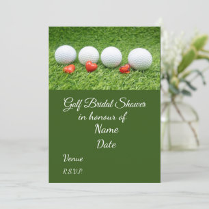Invitation Fête des mariées de golf avec balle de golf Enregi