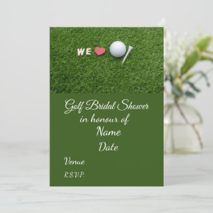 Invitation Fête des mariées de golf avec balle de golf Enregi