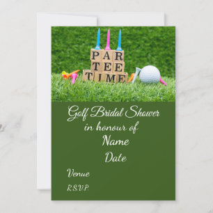 Invitation Fête des mariées de golf avec balle de golf Enregi