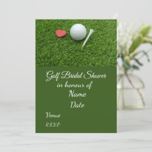 Invitation Fête des mariées de golf avec balle de golf Enregi