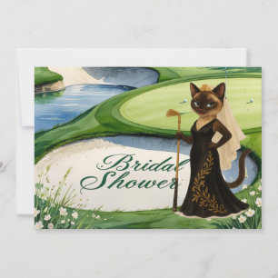 Invitation FÊTE DES MARIÉES de GOLF pour golfeur Amoureux des